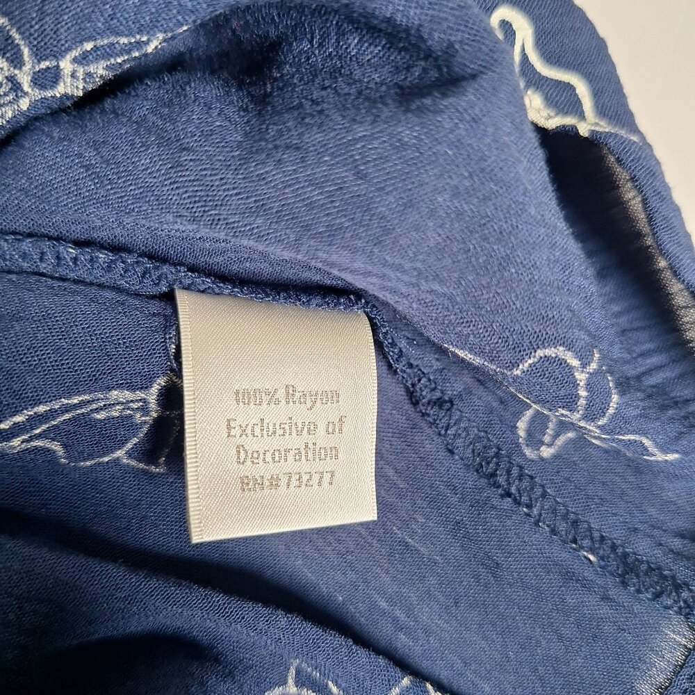 Disney Sleeveless Bow Blouse Blue size XL - Picture 3 of 5